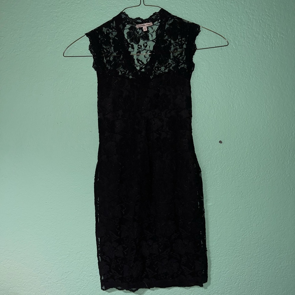 Charlotte Russe Black Lace Midi Dress